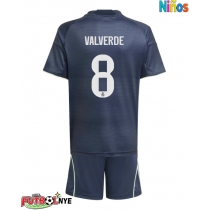 Camiseta Real Madrid Federico Valverde #8 Visitante Equipación para niños 2025-26 manga corta (+ pantalones cortos)
